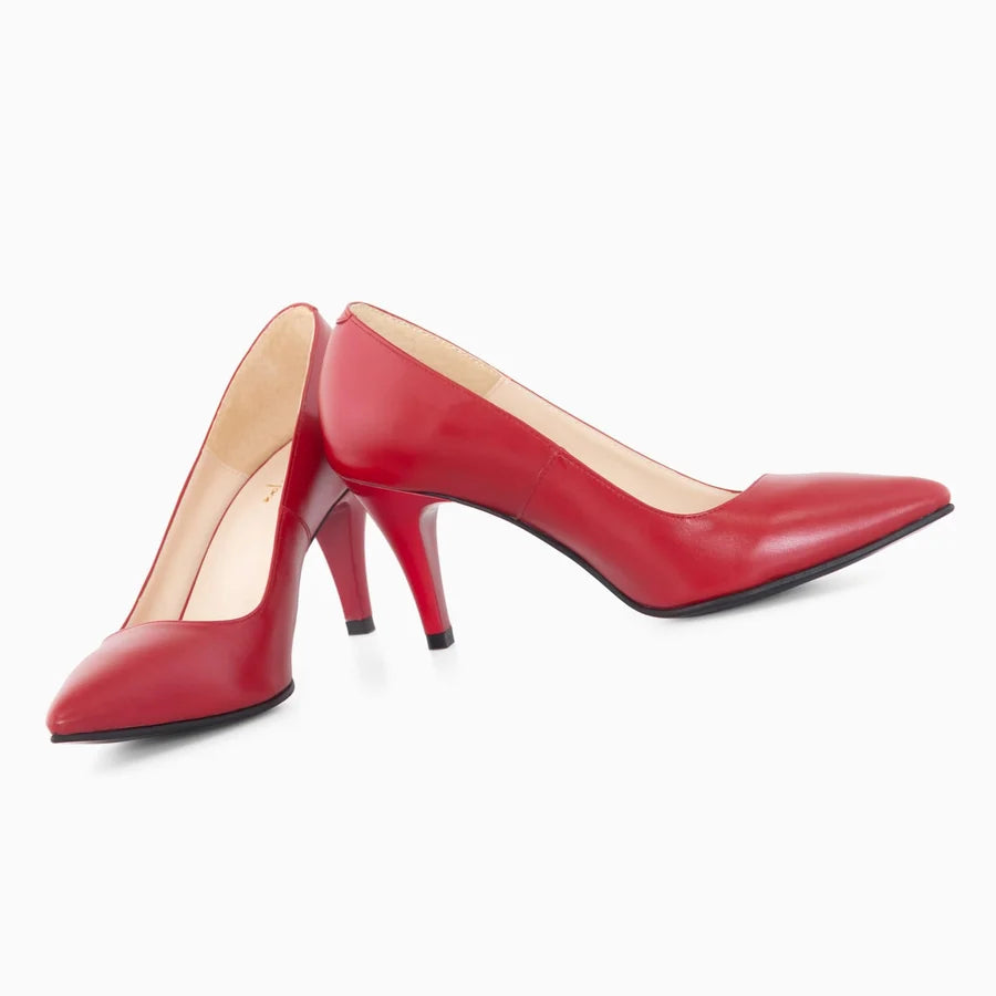 Stiletto Red Leather Shoes